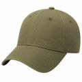 Gorra de béisbol talla única de tejido de sarga verde oliva - visera curva ajustable