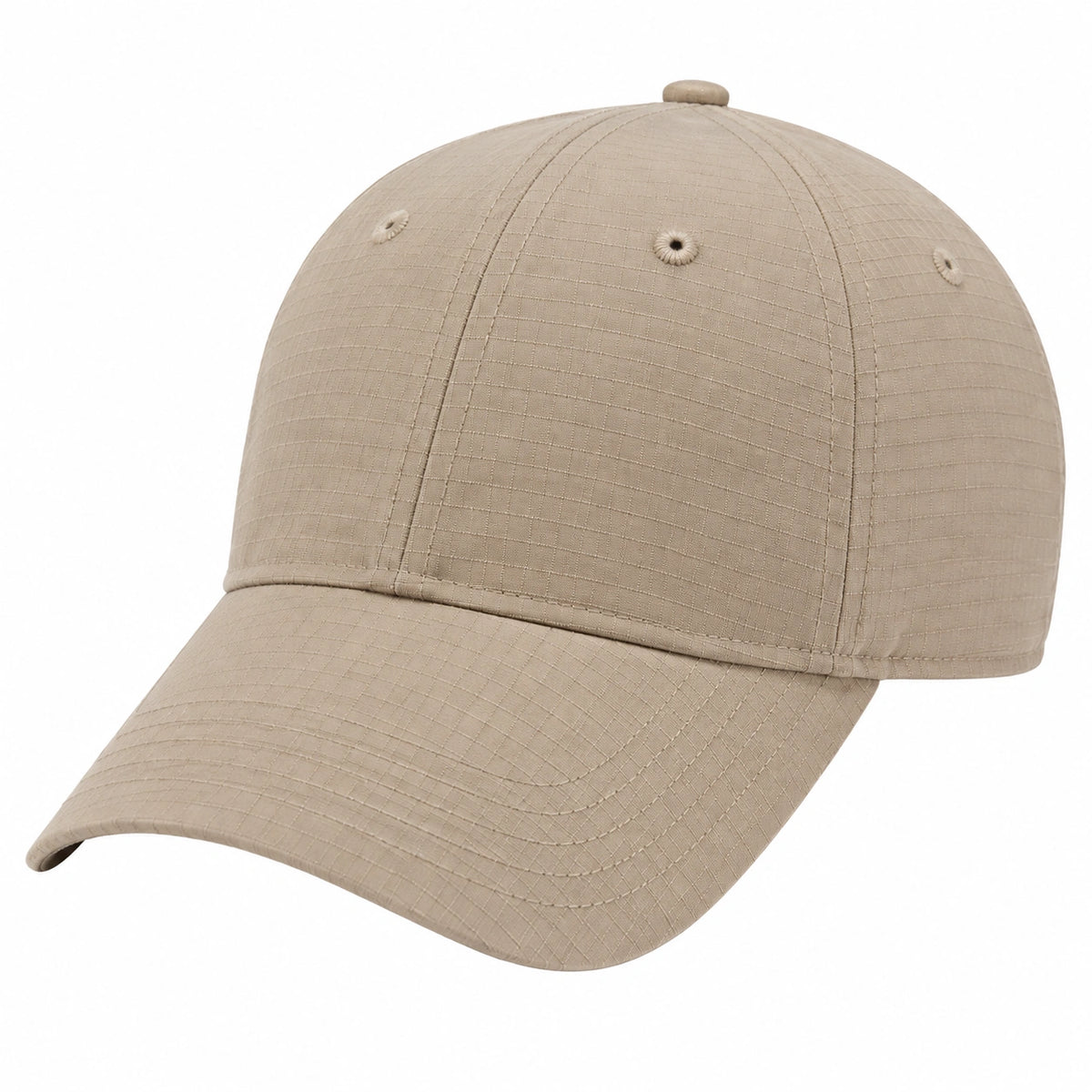 Gorra de béisbol talla única de tejido beige con visera curva para uso diario