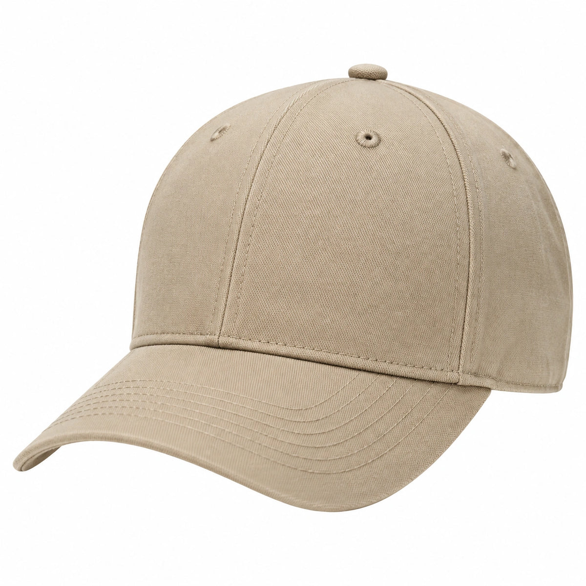 Gorra de béisbol talla única de tejido beige con visera curva estilo casual