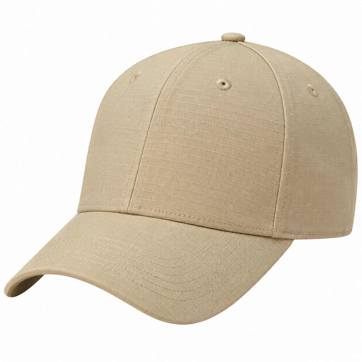Gorra de béisbol talla única de tejido beige con visera curva para uso diario