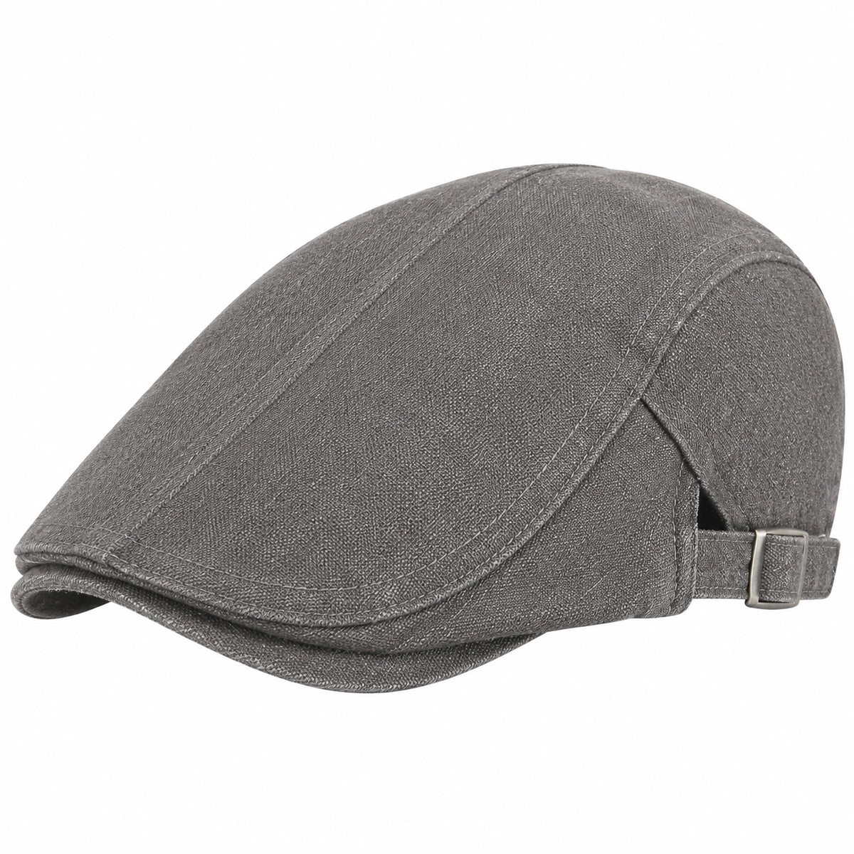 Gorra plana de tejido gris - Talla única ajustable estilo clásico