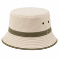 Sombrero pescador talla única de tejido beige y verde - diseño con ventilación