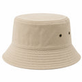 Sombrero bucket talla única de tejido beige con ojales transpirables para uso diario