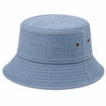 Sombrero de pescador talla única de algodón azul con ojales - estilo casual