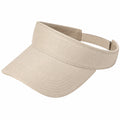 Visera de talla única en tejido beige ajustable para uso diario