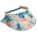 Visera unisex talla única de tejido estampado multicolor para exterior estilo tropical