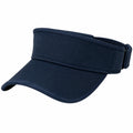 Visera deportiva talla única de tejido azul marino ajustable