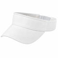 Visera deportiva ajustable talla única de tejido blanco para exterior