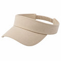 Visera deportiva talla única de tejido beige con banda elástica