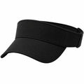 Visera deportiva talla única de poliéster negro con cierre ajustable para exterior