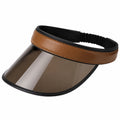 Visera solar unisex talla única con pantalla ahumada y banda marrón ajustable